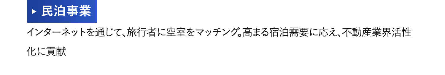 民泊事業