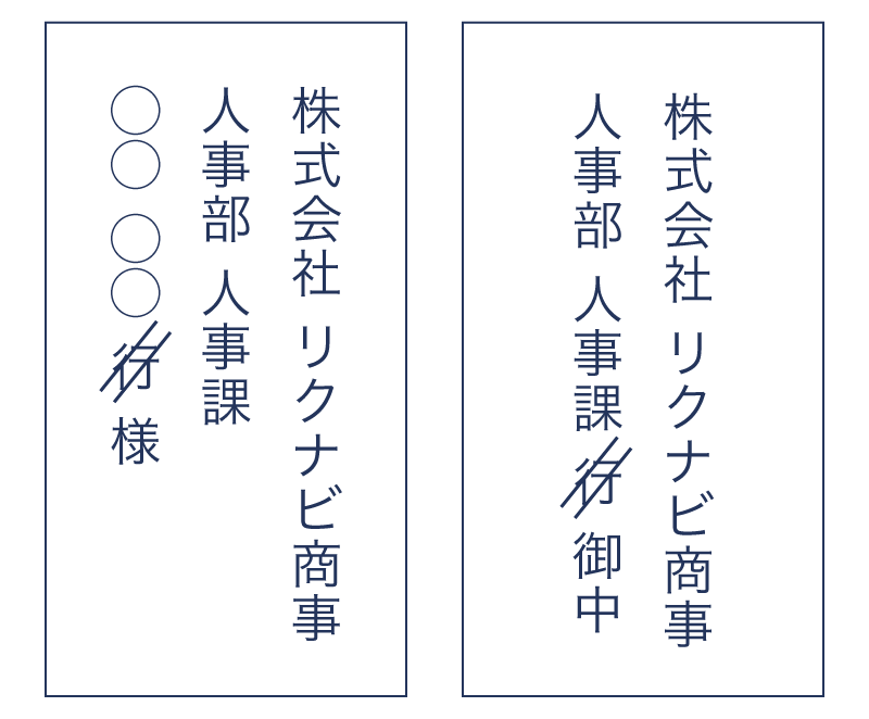 返信用封筒の宛名の書き方