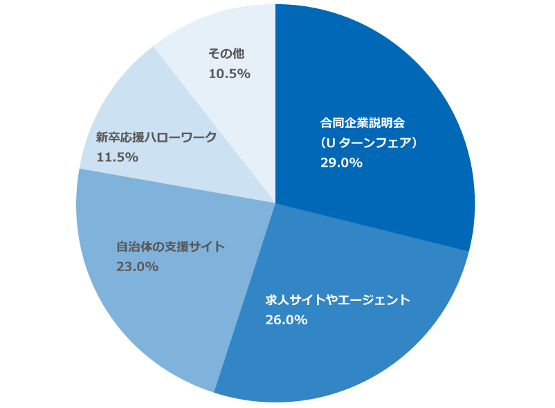 「Uターン就職をする際、最も利用したサポートはどれですか？」に関するアンケートの回答グラフ