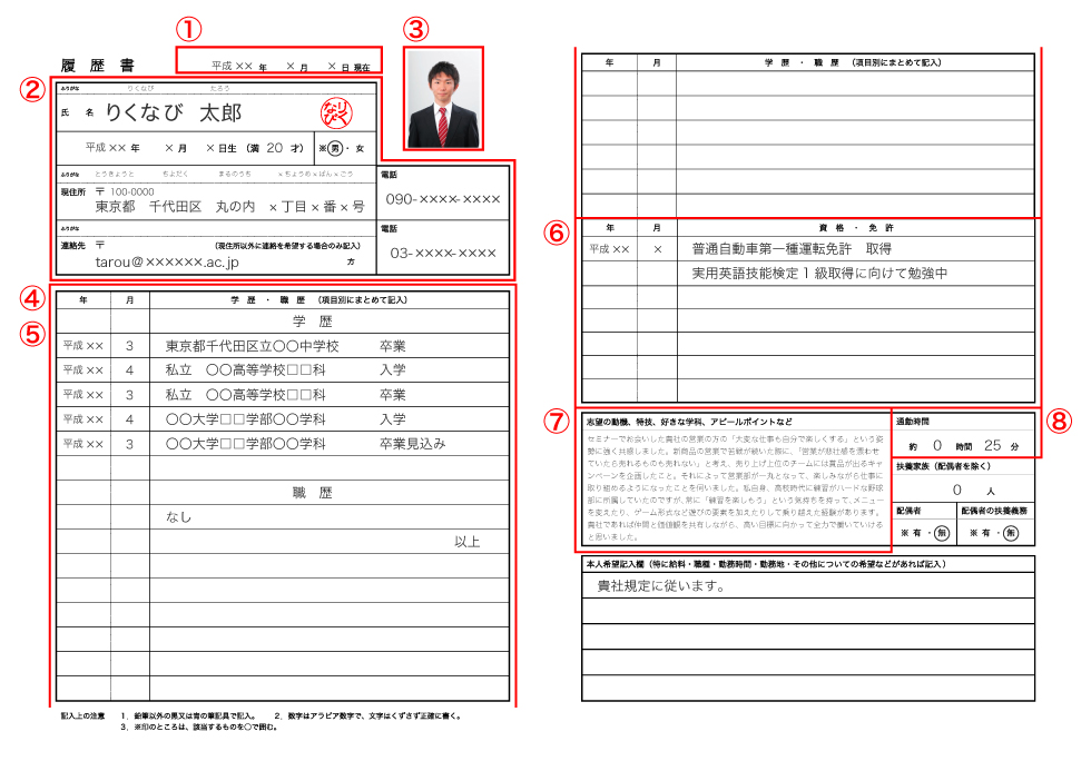 インターンシップで企業に提出する 履歴書 の書き方のマナーと